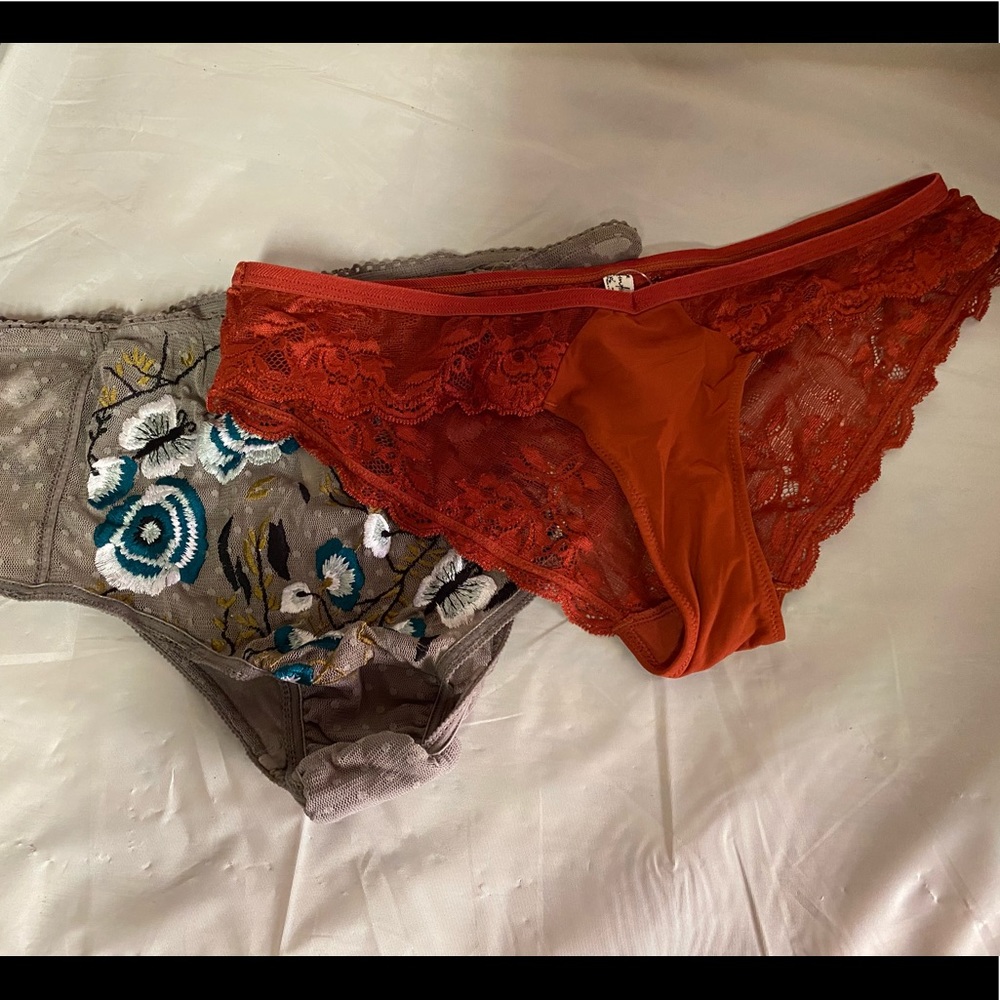 Free people intimately small and medium embroidered underwear